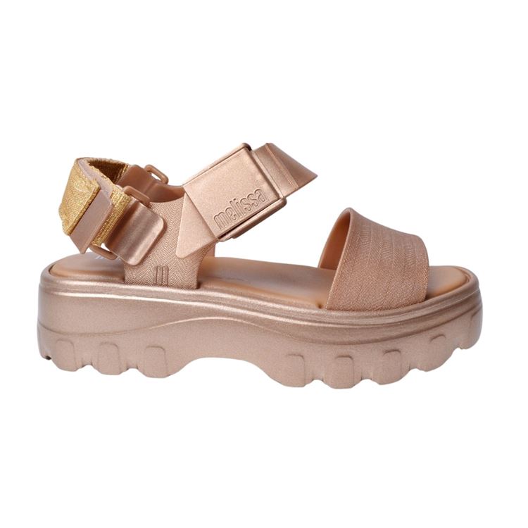 Melissa Kick Off Kadın Kalın Taban Gold Sandalet 