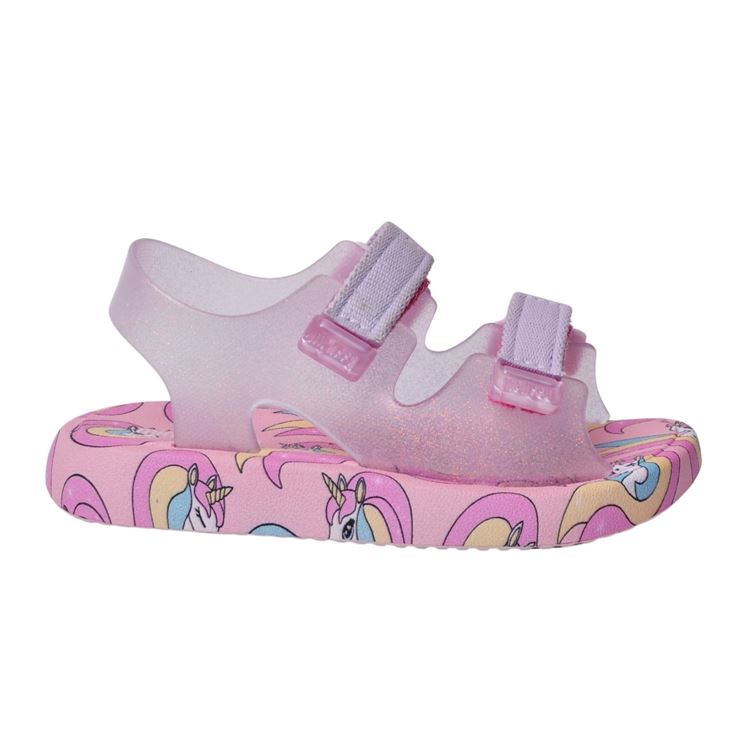 Mini Melissa Mix BB Pembe Simli Çocuk Sandalet